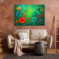 Acrylglasbild QUEENCE "Leichtigkeit", grün (farbe bild(er): grün), B:60cm H:40cm, Acrylglas, Bilder, Knallige, tolle Farben auf hochwertigem Acrylglas gedruckt