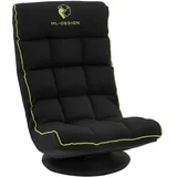ML DESIGN modern living Gaming Sessel Polyester 56 x 85 x 92 cm Schwarz/Grün mit verstellbarer Rückenlehne