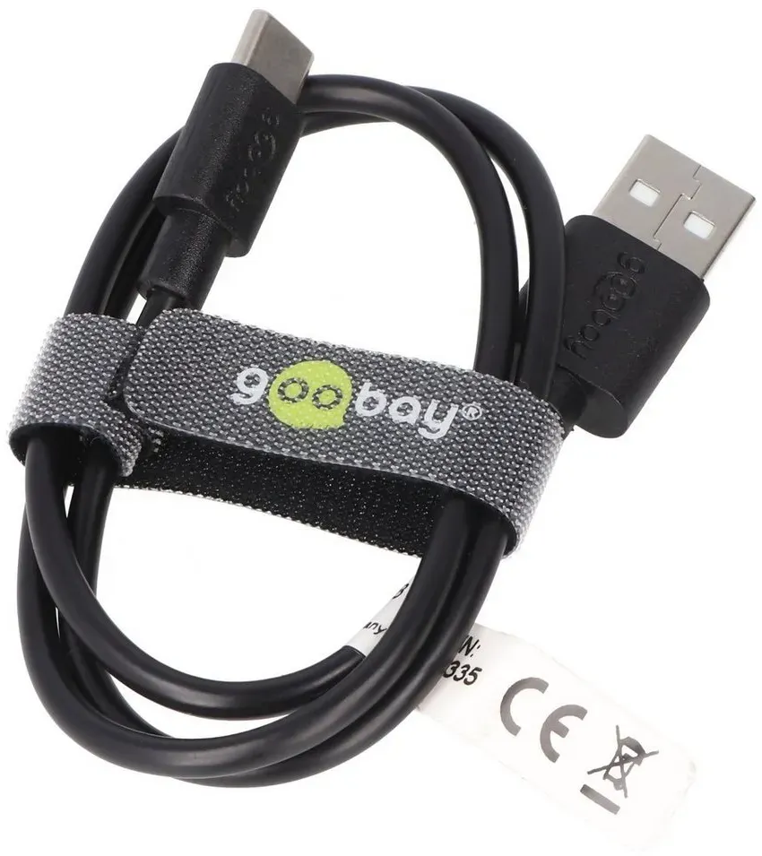 Goobay USB-C Lade- und Synchronisationskabel für alle Geräte mit USB-C Ansch Akku-Ladestation