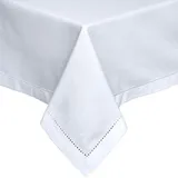 Homescapes Tischdecke Hohlsaum 178 x 300 cm Weiß