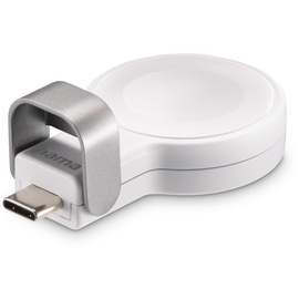 Hama Apple Watch Ladegerät für kabelloses Laden USB-C-Ladestation magnetisch weiß (201699)