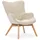 S-Style Lounge-Sessel Lenari Cordstoff 71 x 96 x 86 cm Beige