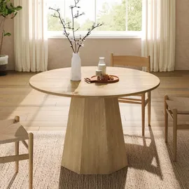 stilvora Küchentisch Ø 120 cm braun
