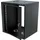 Stalflex Serverschrank, Netzwerkschrank 19" 12U, 450mm, Glastür Schwarz