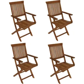 DEGAMO Klappgarnitur TOBAGO 5-teilig, Akazie geölt, klapbar