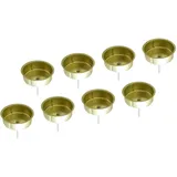 Meissner-Handel – Auswahl – 10 Stück Ø 50 mm Gold Kranzstecker für Teelichter Kerzenhalter Adventskranz