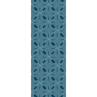 Queence Vinyltapete Melody 90x300 cm 0,9 m2 blau 34193