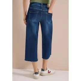 Cecil 3/4 Wide Leg Jeans, im Loose Fit - blau