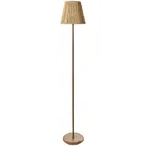 Stehlampe im Boho-Stil mit Lampenschirm aus Papier und Seil Sockel aus mattem Ei