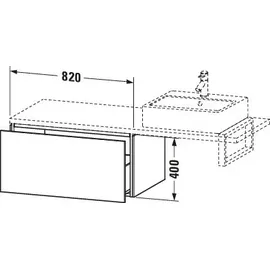 Duravit L-Cube Unterschrank für Konsole, 1 Auszug