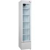 METRO Professional Getränkekühlschrank mit Glastür GSC2133-NC, 166L, 5 verstellbaren Einlegeböden, mit Schloss, LED-Beleuchtung, Weiß