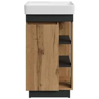Planetmöbel Badmöbel Set Nyx Waschtisch 50 cm Wotan Eiche