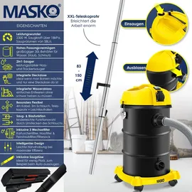 Masko 6IN1 Industriestaubsauger Gelb
