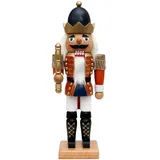 Dekohelden24 Nussknacker als König Holz 30 cm