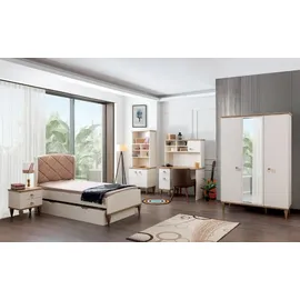 aea Büro Set Schreibtisch Beige Bücherregal Schreibtische Sekretär Design 2tlg. Neu - Beige