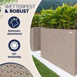CASARIA Blumenkasten 95 x 27 x 60 cm creme