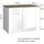 Held Eckschrank Mailand 110 x 85 x 60 cm Hochglanz Weiß