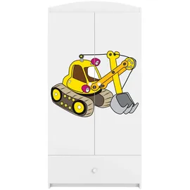 raumhirsch furniture Kinderkleiderschrank 90 x 175 x 52 cm Holzwerkstoff weiß