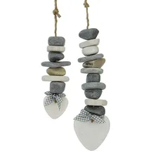 Frank Flechtwaren Hänger "Steinherz", im 2er Set