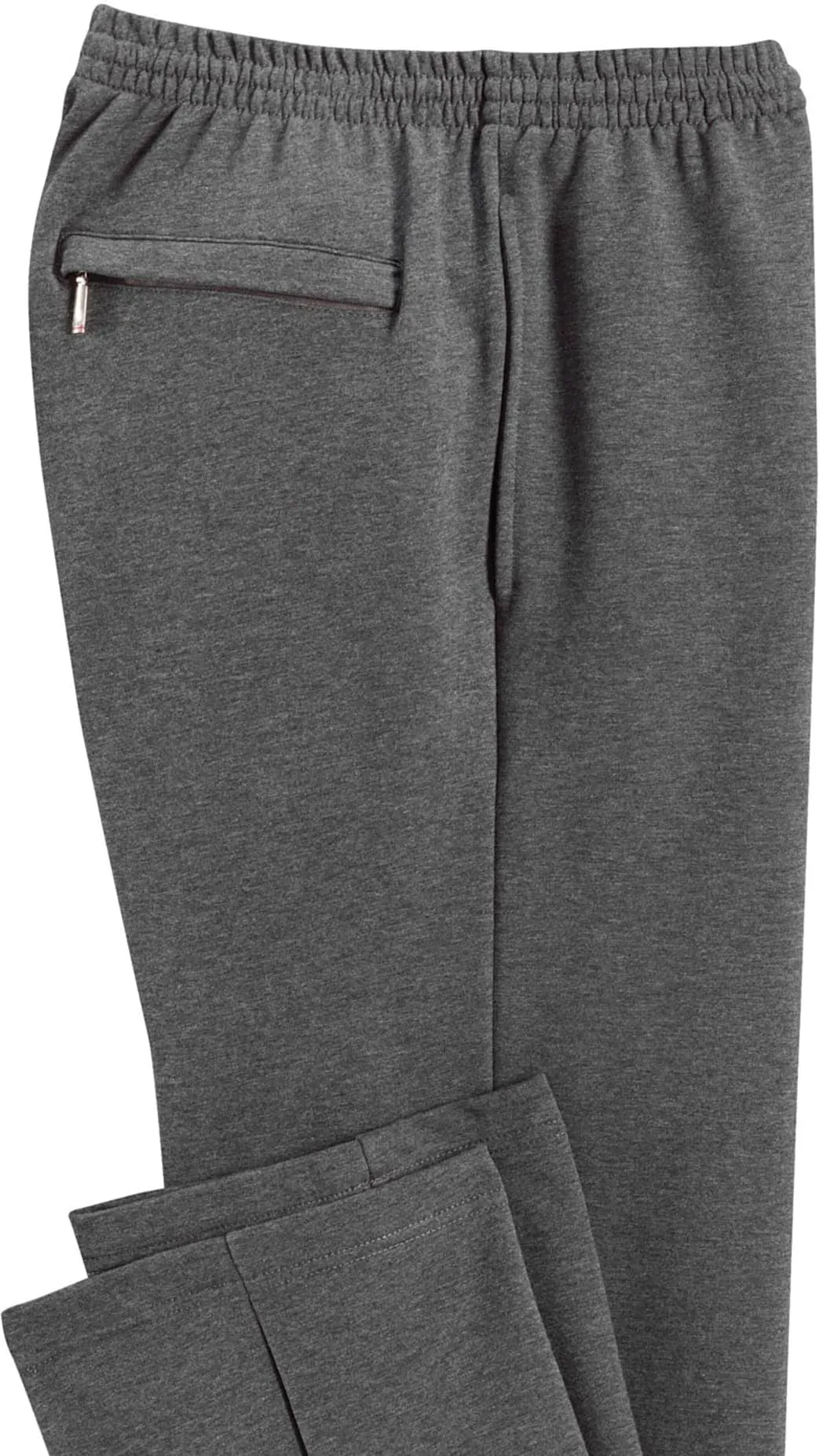 Trainingshose HAJO, Herren, Gr. 56, Normalgrößen, grau (anthrazit, meliert), 62% Baumwolle, 33% Polyester, 5% Elasthan, unifarben, lang, Hosen Trainingshose