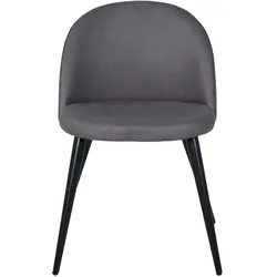 Velvet Esszimmerstuhl Velour grau.