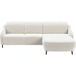 Ecksofa SIT & MORE "Blues L-Form", weiß, B:271cm H:93cm T:191cm, 100% Polyester, Sofas, wahlweise mit Klapptisch und USB