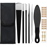 6 pcs PediküRe Messer Kits Professionelle Set PediküRe Messer Hornhautmesser Skalpell Fusspflege Hornhaut Schaber FußPflege Werkzeug Hornhauthobel mit 24 Zehennagel Korrektur,1 Aufbewahrungstasche