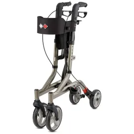 Bischoff & Bischoff Capero Leichtgewichtrollator faltbar mit Rückengurt Platin