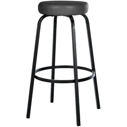 DELUKE® Barhocker KOELN - Dunkelgrau, Kunstleder | Barhocker ohne Lehne Barstuhl Tresenhocker Tresenstuhl Kneipenhocker Kneipenstuhl