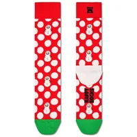 Happy Socks Big Dot Snowman Sock Rot Muster Baumwolle