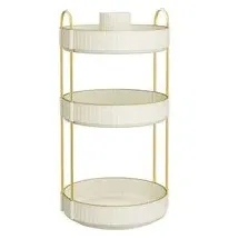 Songmics Make-up Organizer drehbar Geschenkidee wolkenweiß