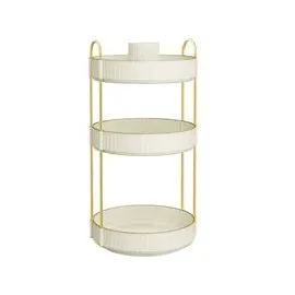 Songmics Make-up Organizer drehbar Geschenkidee wolkenweiß