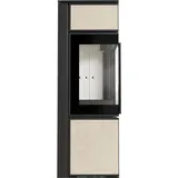 Kaminofen aus Stahl KRATKI TORA/S 8 kW Ø 150 Quarzsinter FOKOSmit Türfeder - Schwarz