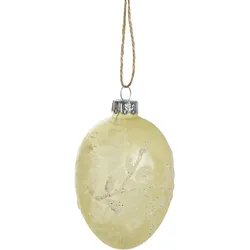 Emille Ei Deko Glas Ast gelb Ø6x9 cm