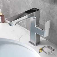 Wasserhahn Bad mit ausziehbar Brause, Waschtischarmatur aus Messing Einhebelmischer Badarmatur Waschbecken Mischbatterie Armatur für Badezimmer (Color : D)