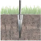 Trutzholm Bodenhülse Durchmesser 34mm Bodeneinschlaghülse 50cm Länge Verzinkt 100x100mm