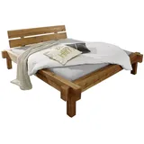 SAM® Holzbett Sibu, exklusives Holzbett, Fichtenholz massiv, honigfarben, rustikaler Look 190 cm x 46 cm