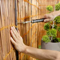 Sichtschutzzaunmatten WINDHAGER, braun, H:180cm, Holzwerkstoff, Schilf, Zaunelemente, naturbelassenes Schilf mit Bambus-Verstärkung, L: 1,8 m