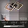 Briloner LED Deckenleuchte Frames 44 cm schwarz drehbar