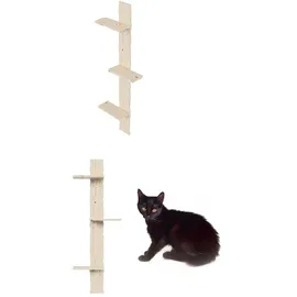 QLS Katzenleiter Katzentreppe Türmontage 3 Stufen 180cm DEKO
