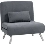 Schlafsessel, 1-sitzer-klick-klack-sofa Mit Verstellbarer Rückenlehne Und Kissen, Geräumige Sitzfläche, Anthrazitfarben