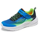 SKECHERS Microspec Advance Blue / Lime Textile / Synthetic / Orange / Black Trim 32