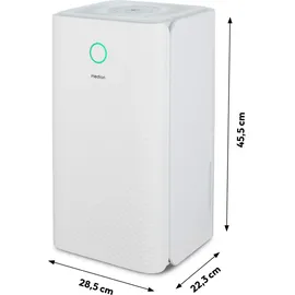 Medion DH10 Luftentfeuchter elektrisch (bis zu 50m3 (15m2), 12Liter/24h, 38db leise, elektrischer Raumentfeuchter, Normalbetrieb, Wäschemodus, Ventilatorbetrieb, Timer, Bodenrollen, Entfeuchter)
