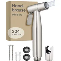 Praknu Handbrause für Bidet - Edelstahl Duschkopf mit Halterung