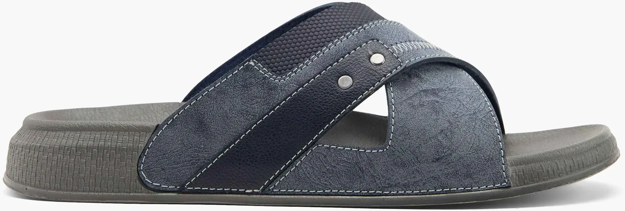 Memphis One  Flache Pantolette Blau, Herren, Größe: 44, Material: Synthetik/Textil - Memphis One  Flache Pantolette Blau, Herren, Größe: 44, Material: Synthetik/Textil - man - Blau