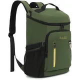 Kalesi Kühlrucksack mit 36 Dosen, leicht, isoliert, auslaufsicher, für Reisen, Camping, Mittagessen, Outdoor, Besteck-Rucksack für Damen und Herren (B-Floral-cool) (A-Green)