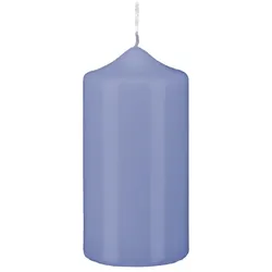 Kopschitz Kerzen Stumpen Kerzen Flieder 25 x Ø 10 cm, 6 Stück getauchte Stumpenkerzen mit Spitzkopf in RAL Qualität