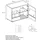 Vladon Bari Büroschrank 92,5 x 84,5 x 35 cm grau/Beton Dunkel Optik
