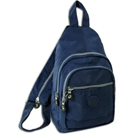 Bag Street Rucksack Crinkle Nylon Blau