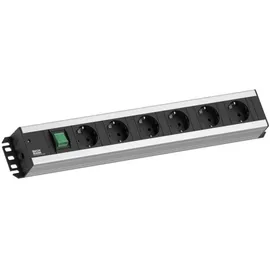 Bachmann Steckdosenleiste 6-fach 2 m Grau 1 St.